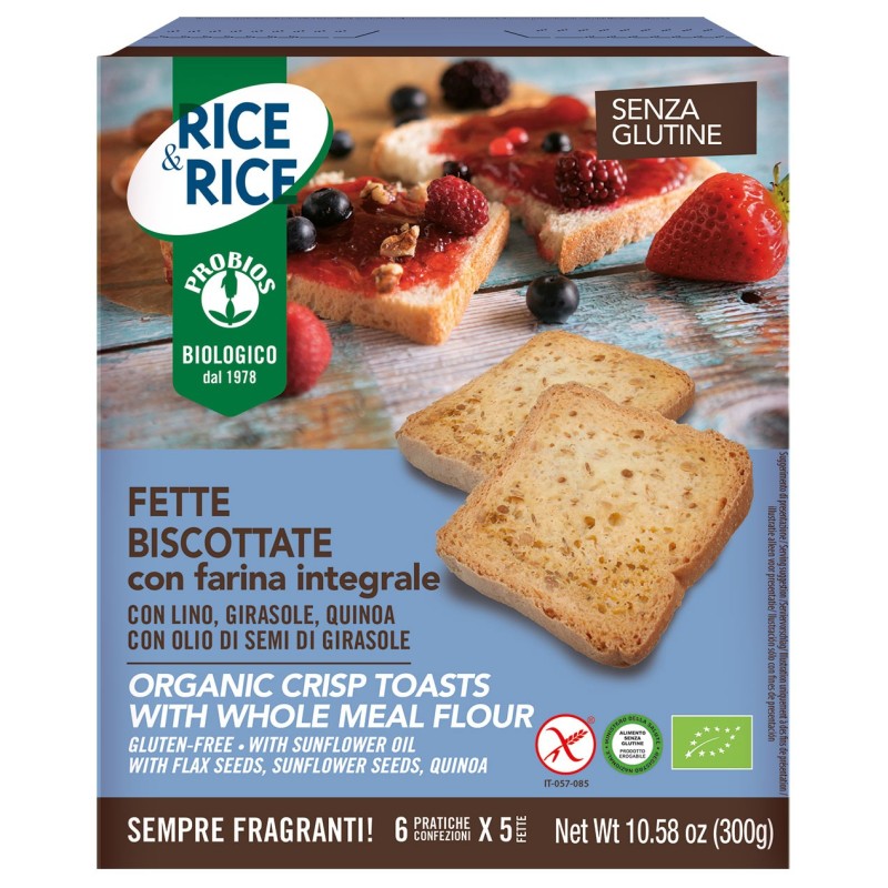 Rice & Rice Fette Biscottate di farina di Riso Integrale Biologica - 1