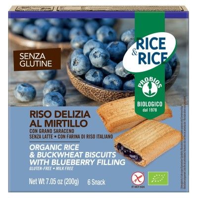 Rice & Rice Snack dolce biologico al Mirtillo "Riso Delizia" - 1