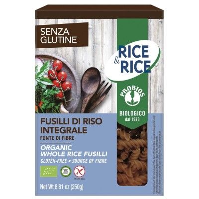 Rice & Rice Fusilli Di Riso Integrale Pasta Senza Glutine - 1