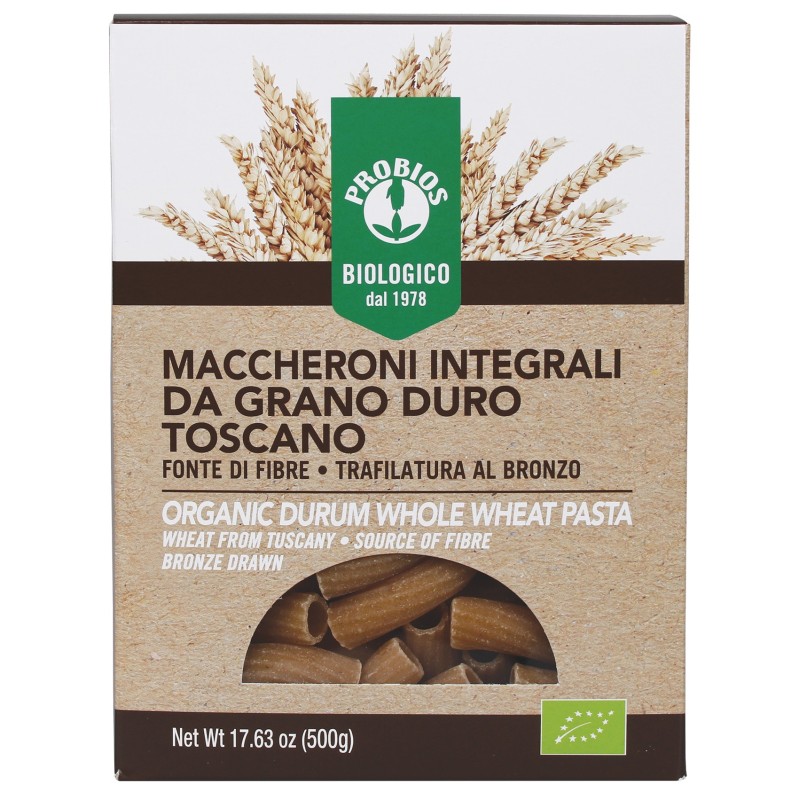 Probios Maccheroni - Pasta Biologica Integrale Di Grano Duro Toscano - 1