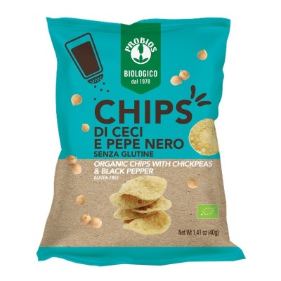 Probios Chips di ceci e pepe nero - 1